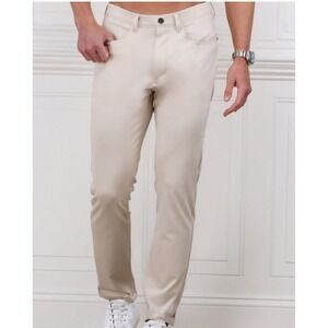 Collars and & Co CEO Tech Pull On Pants Stone 34x30 NWT Stretch Golf Athleisure